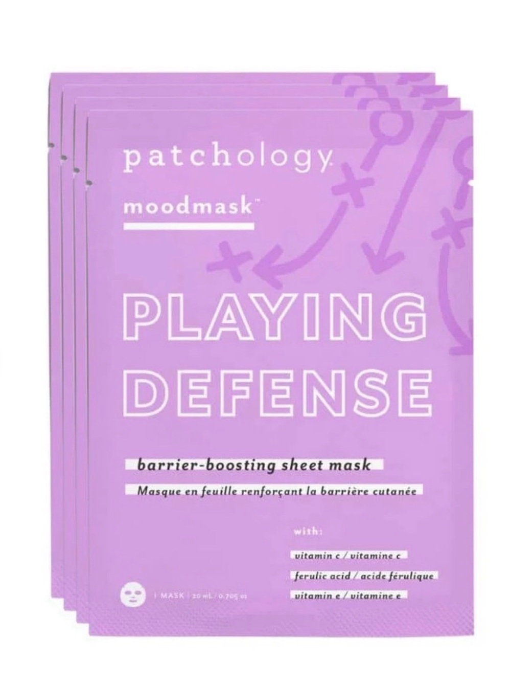 NIB Patchology moodmask Playing Defense Sheet Masks Box of 4